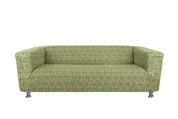 Еврочехол Чехол на 3-ех местный диван "Тела" Ракушка Безарро зеленый